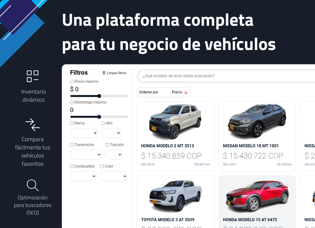 Vitrina Virtual de Vehículos - Proyecto de vitrina de vehículos desarrollado por Carlos Mateo Martínez